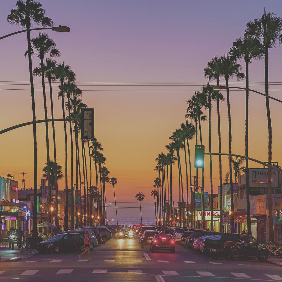 Newport Avenue at Night